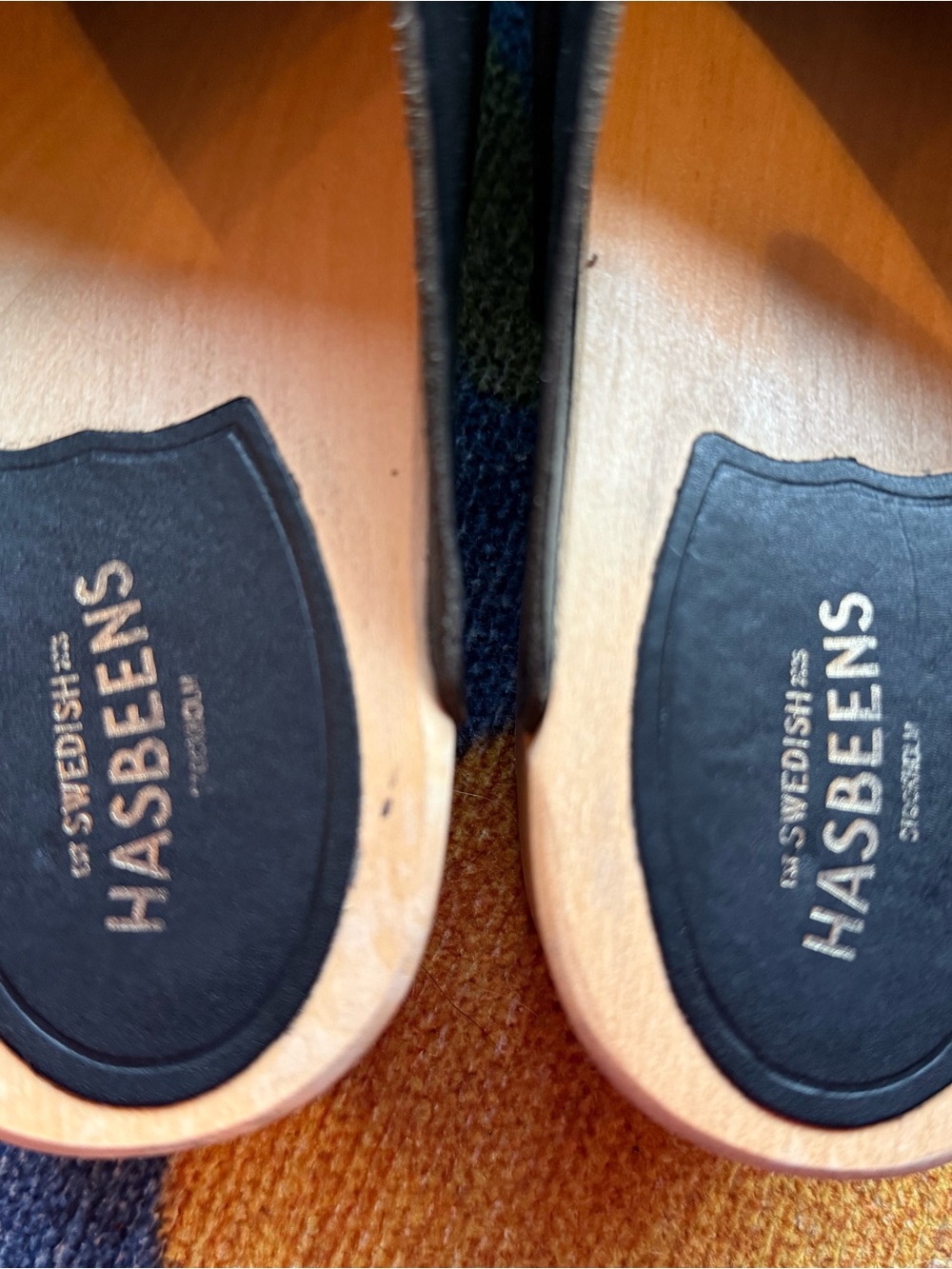 Swedish Hasbeens “Husband” Clogs with Wooden Soles - Picture 6 of 13